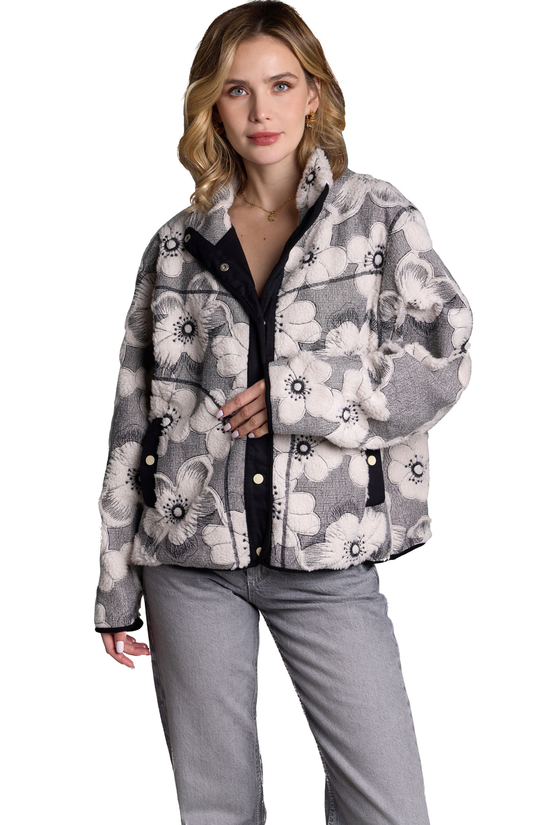 Floral Sherpa Jacket