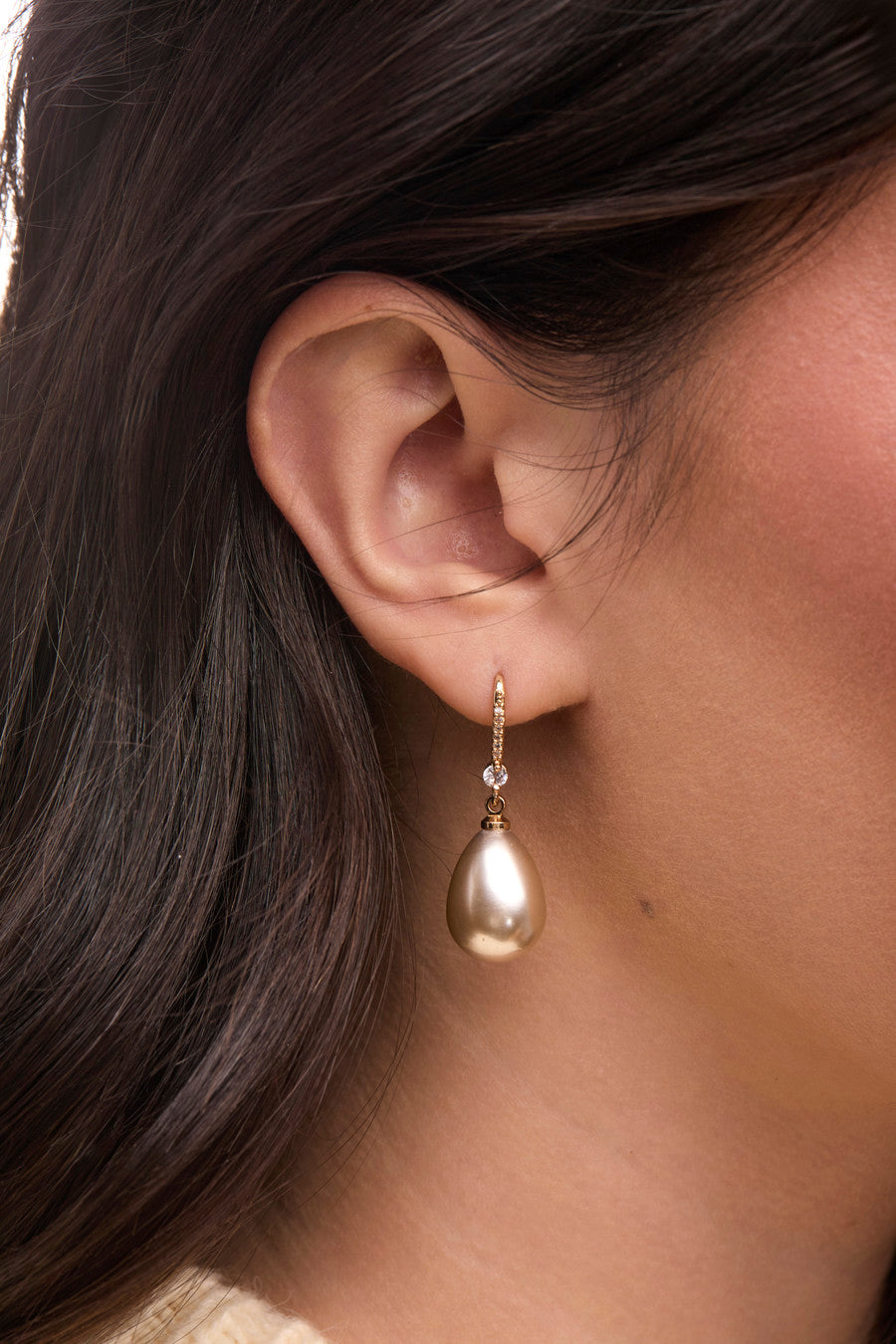 Colored Pearl Dangle Earrings