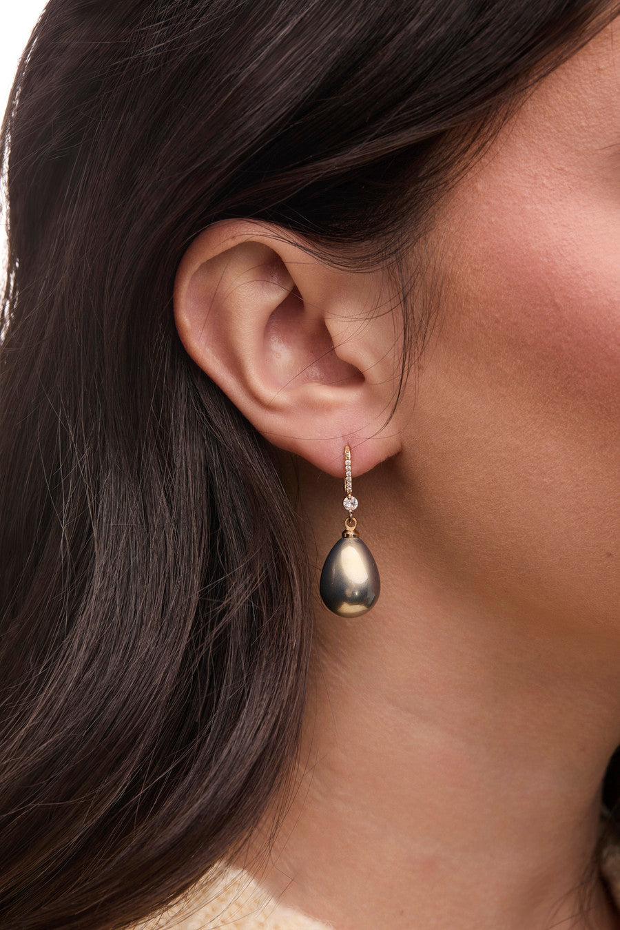 Colored Pearl Dangle Earrings