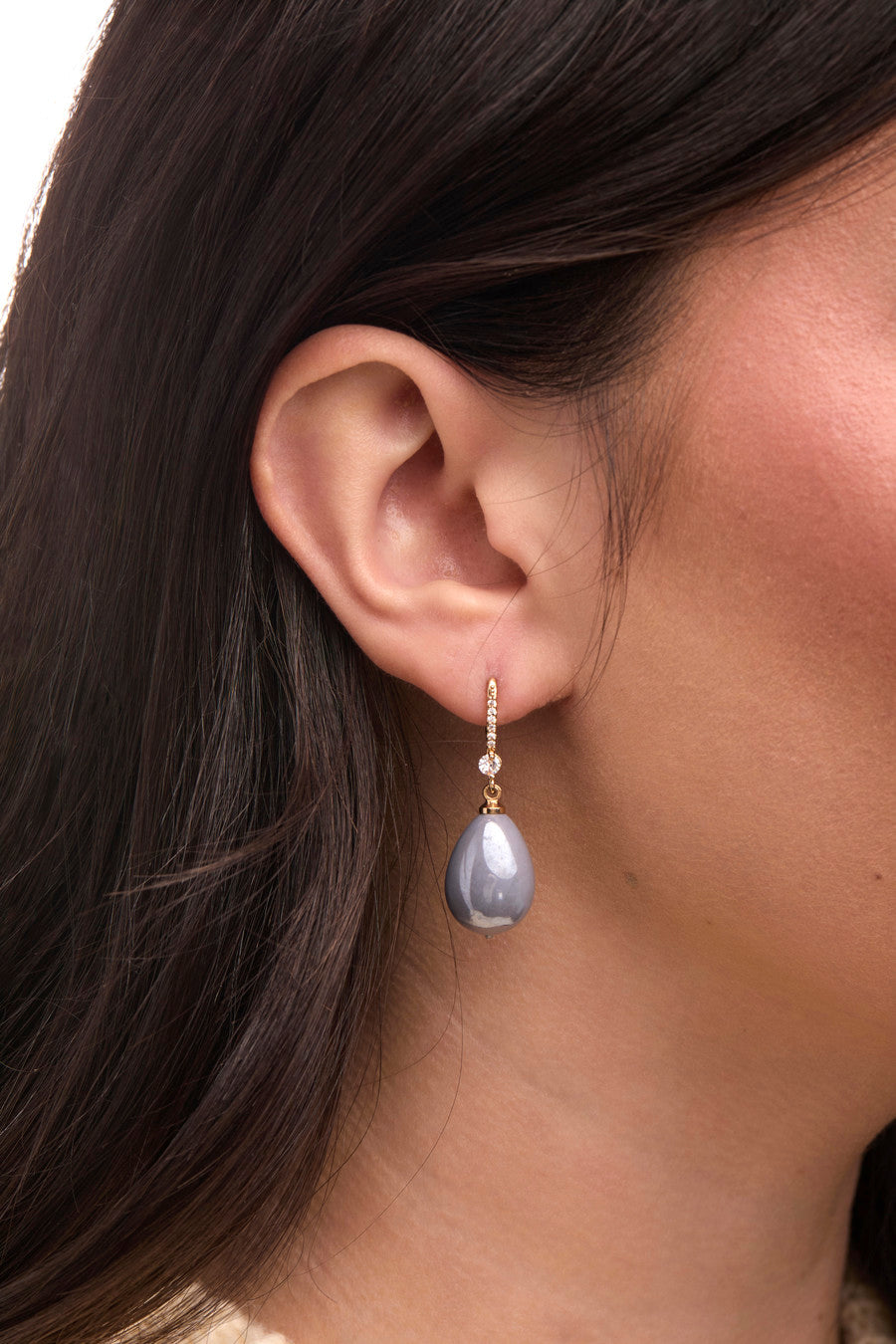 Colored Pearl Dangle Earrings