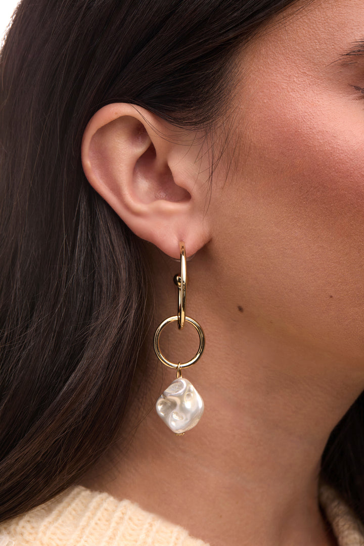 Pearl Multi Hoop Earrings