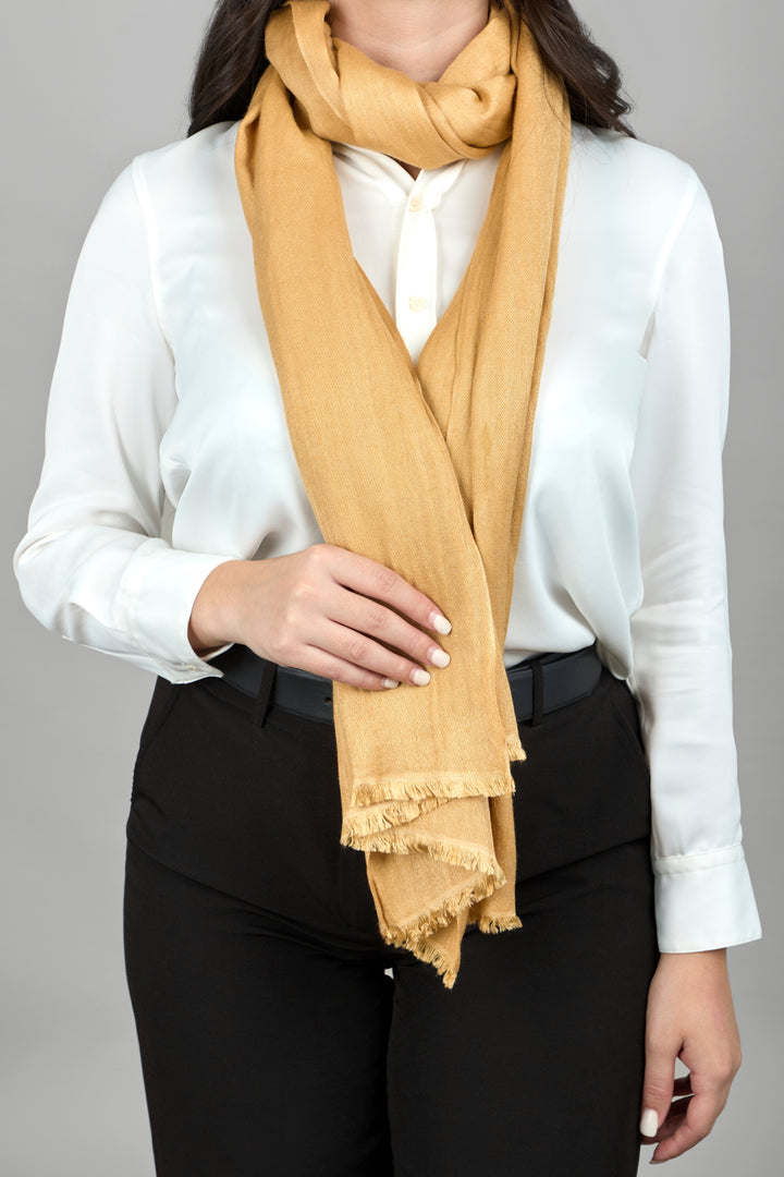 Cashmere A Silk Scarf With Eyelash Fringe