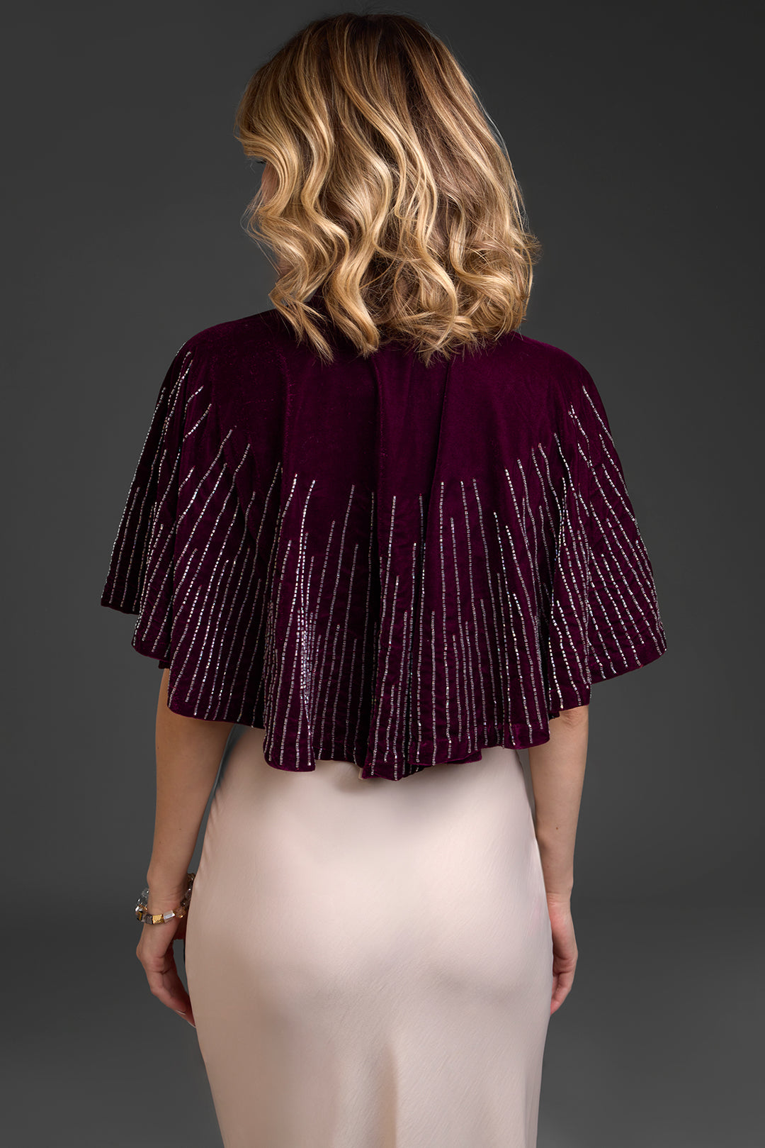 Velvet Crush Embellished Capelet