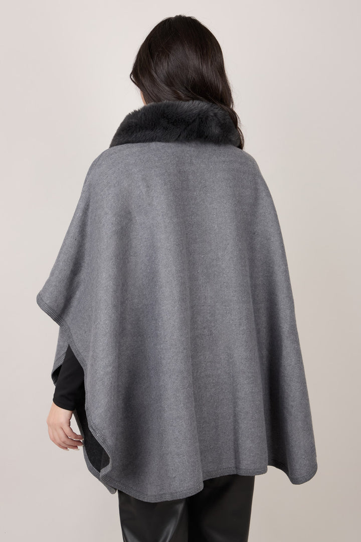 Delilah Faux Fur Pocketed Kimono