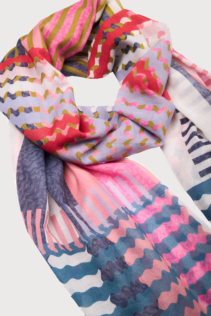 Zig Zag Multi Print Scarf