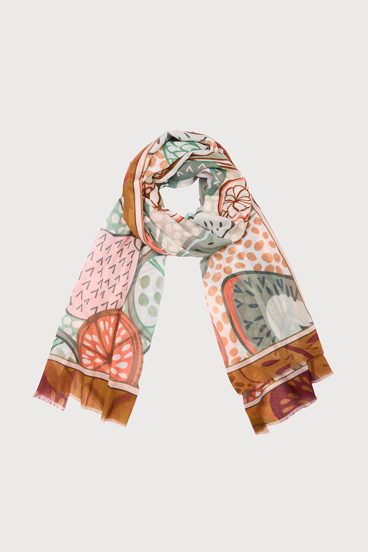 Abstract Fruit Printed Scarf