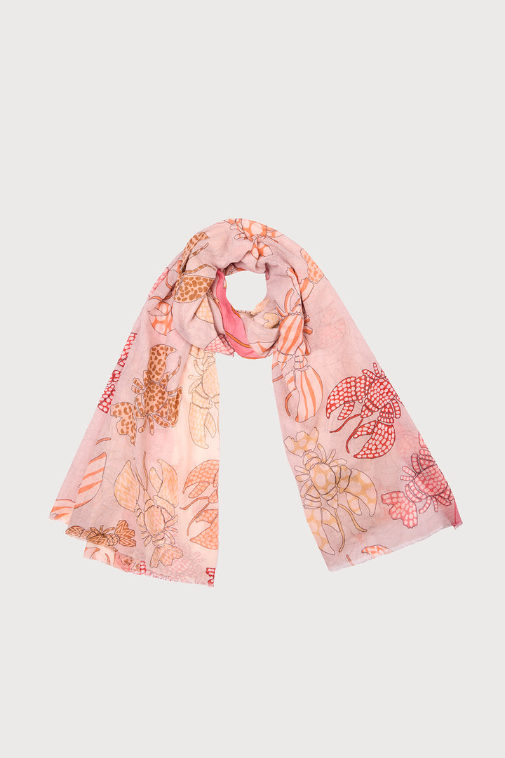 Coastal Lobster Print Scarf