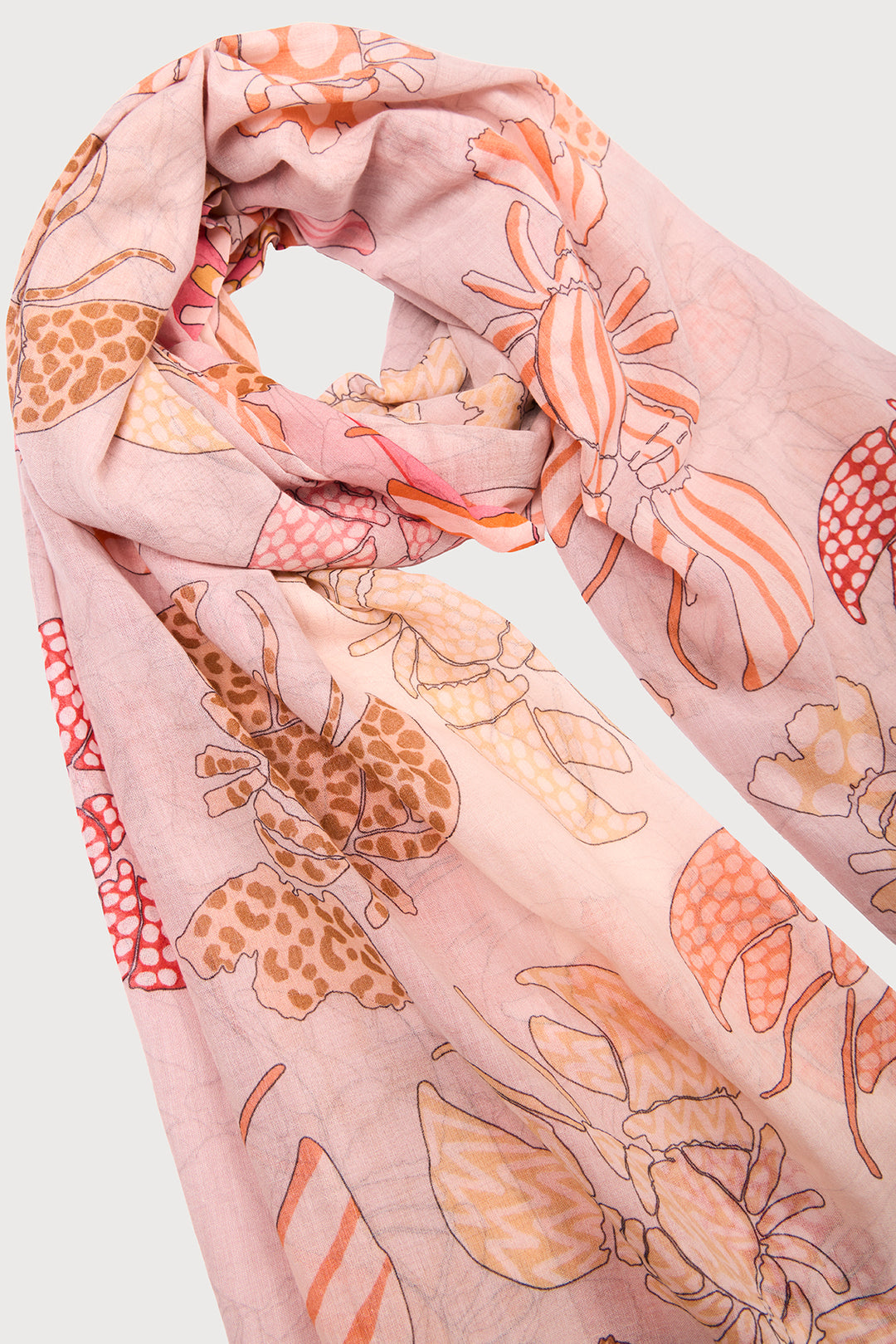 Coastal Lobster Print Scarf