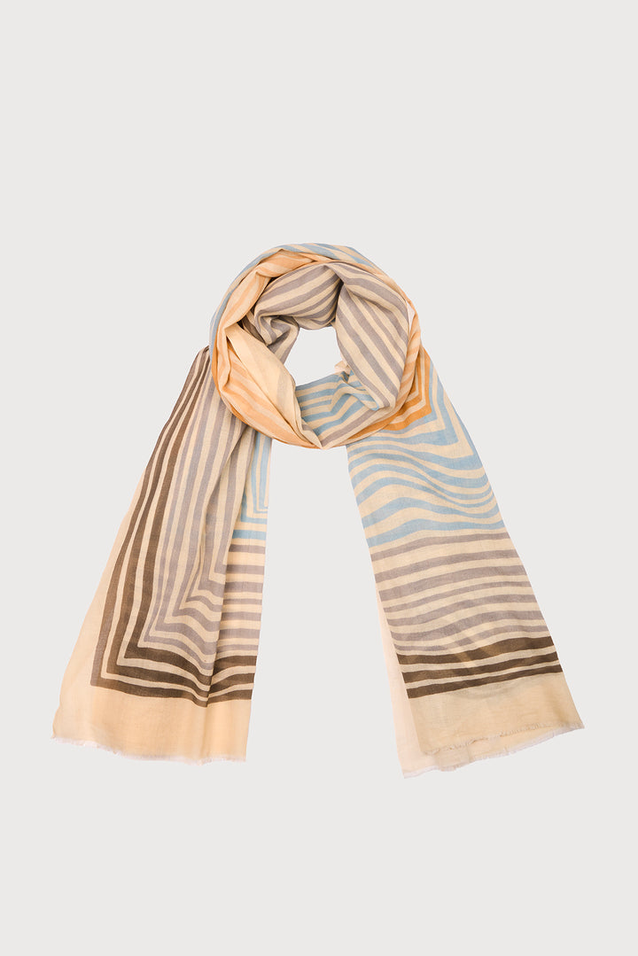 Striped Beach Printed Scarf