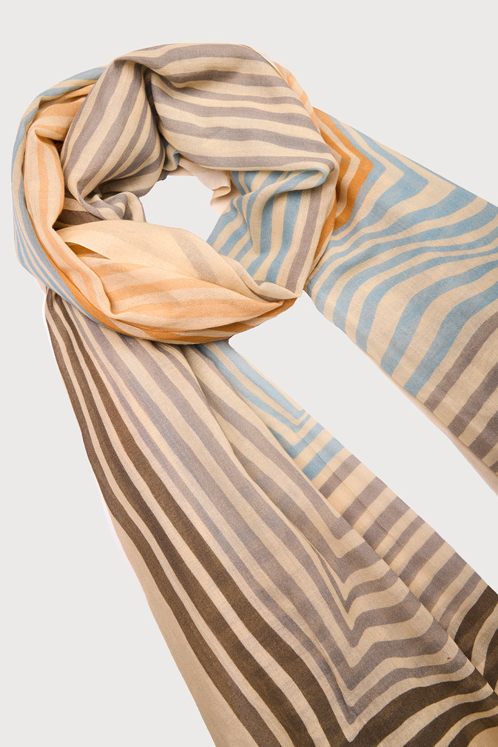 Striped Beach Printed Scarf