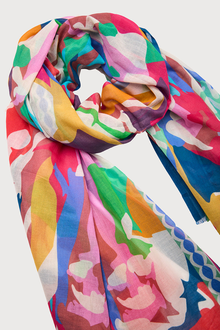 Spring Abstract Printed Scarf