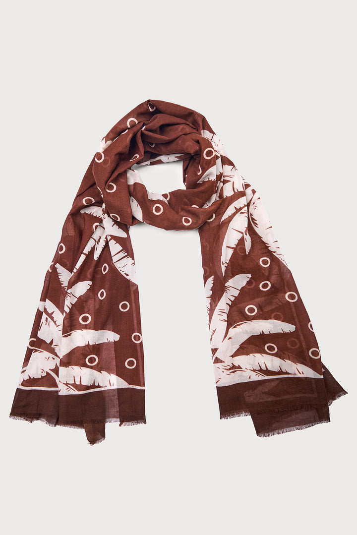 Coconut Palm Print Scarf