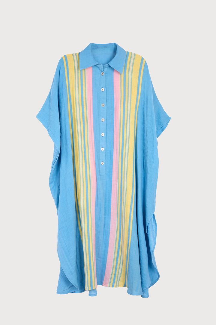 Striped Collared Kaftan