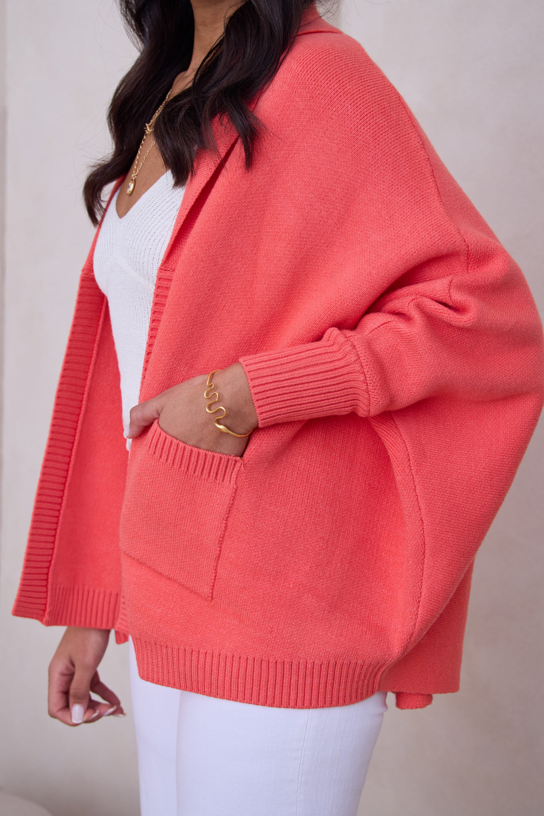 Open Front Oversize Cardigan