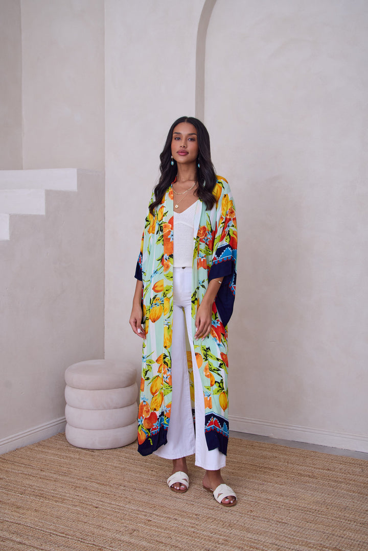 Citrus Motif Kimono