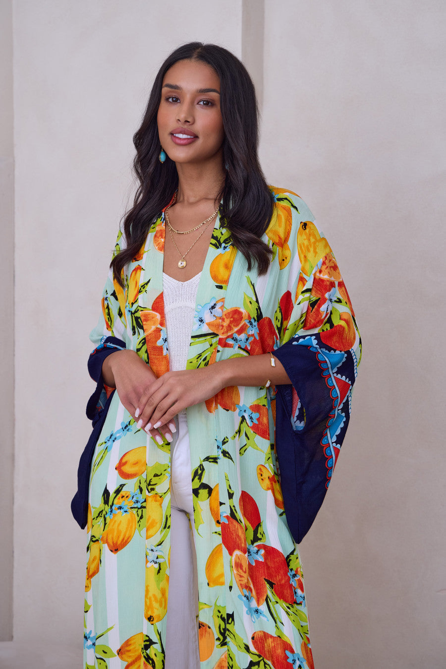 Citrus Motif Kimono