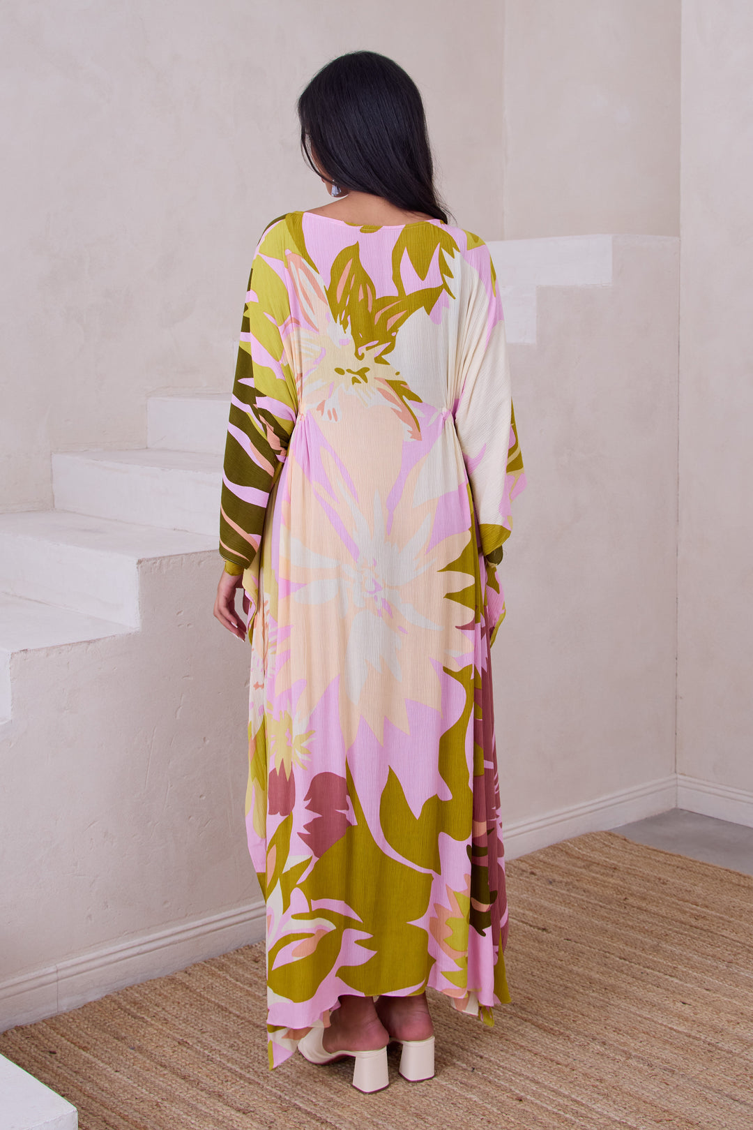 Polychromatic Flowery Kaftan