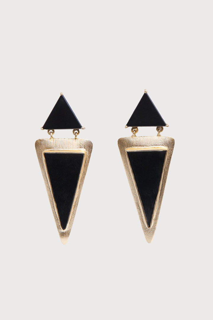 Geometric Double Triangle Earrings