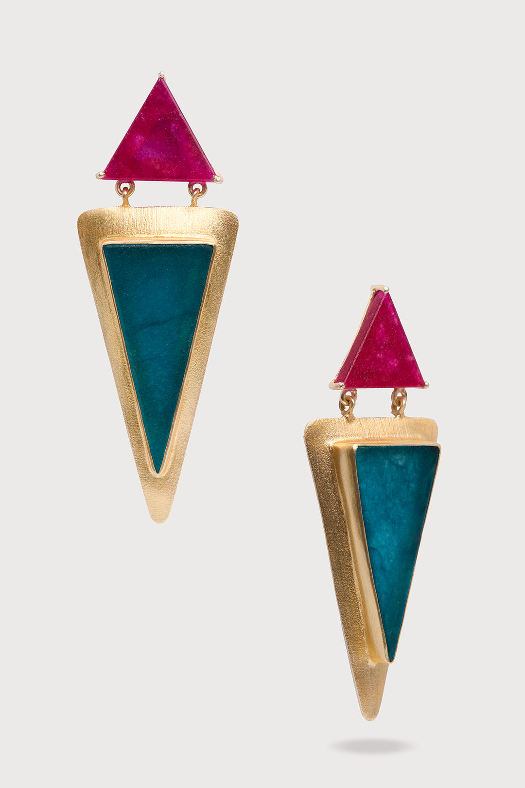 Geometric Double Triangle Earrings