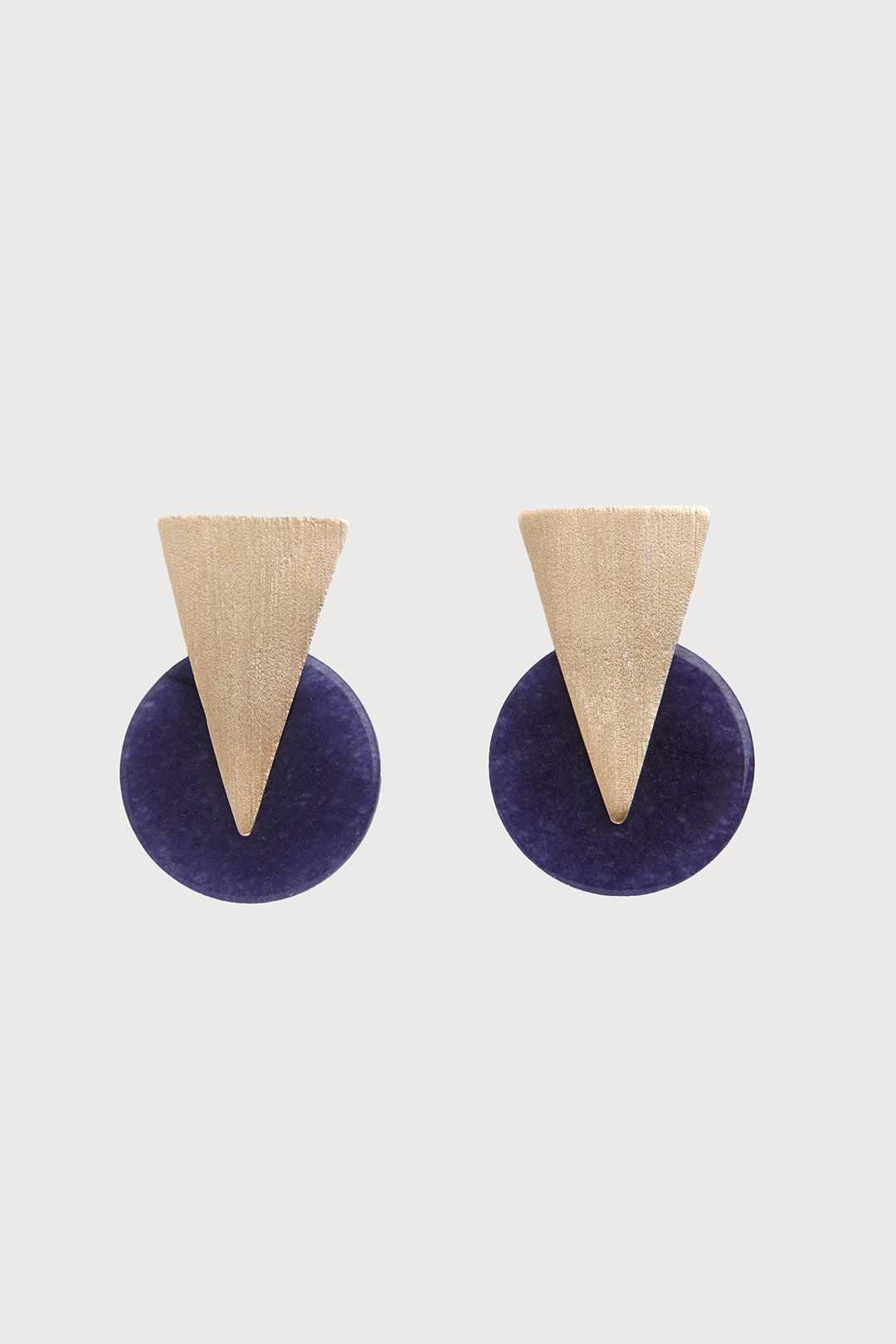 Triangle And Disc Duet Earrings