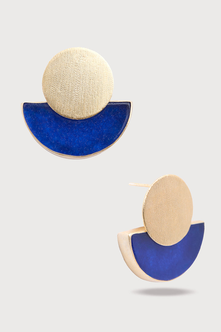 Geometric Half-Moon Earrings