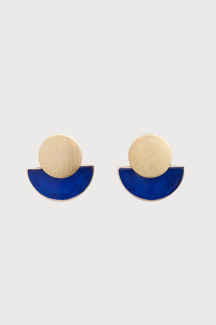 Geometric Half-Moon Earrings