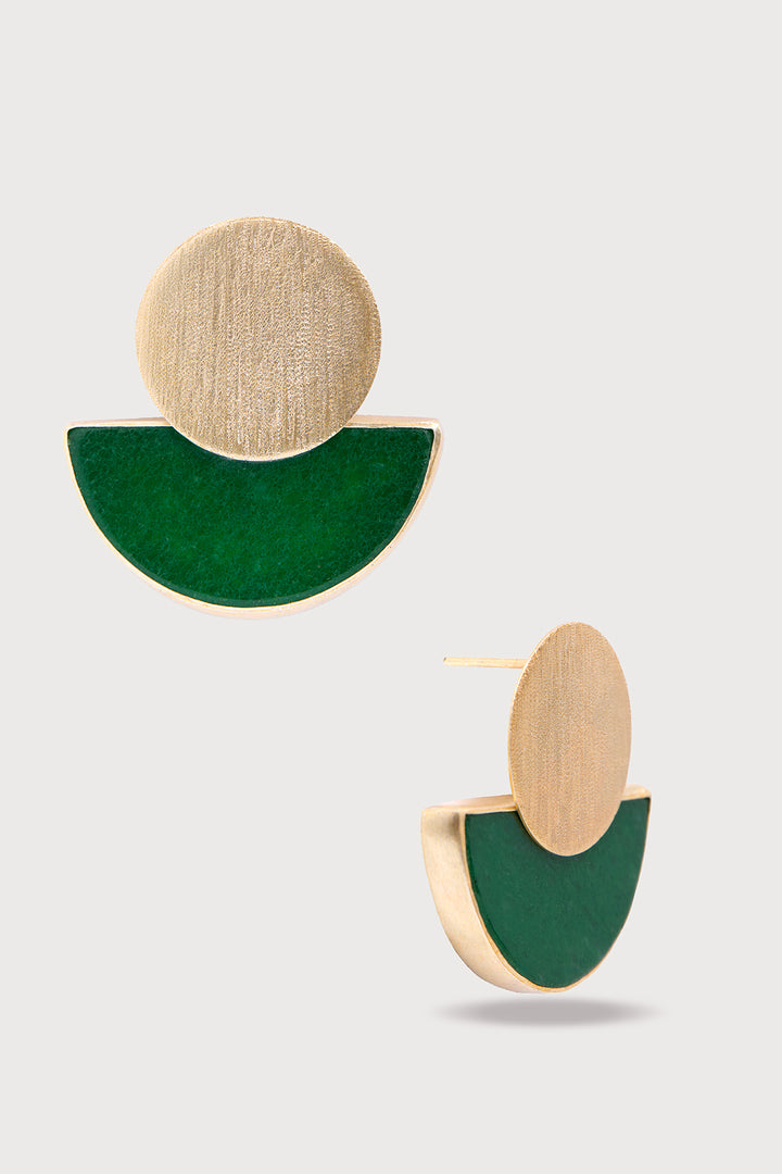 Geometric Half-Moon Earrings