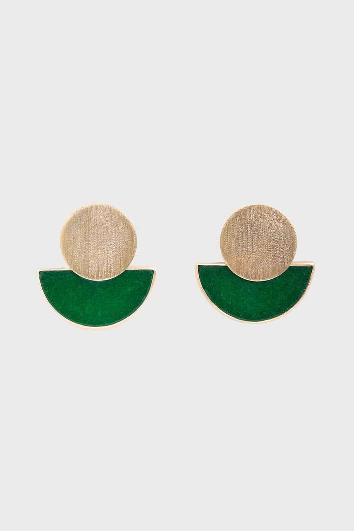 Geometric Half-Moon Earrings