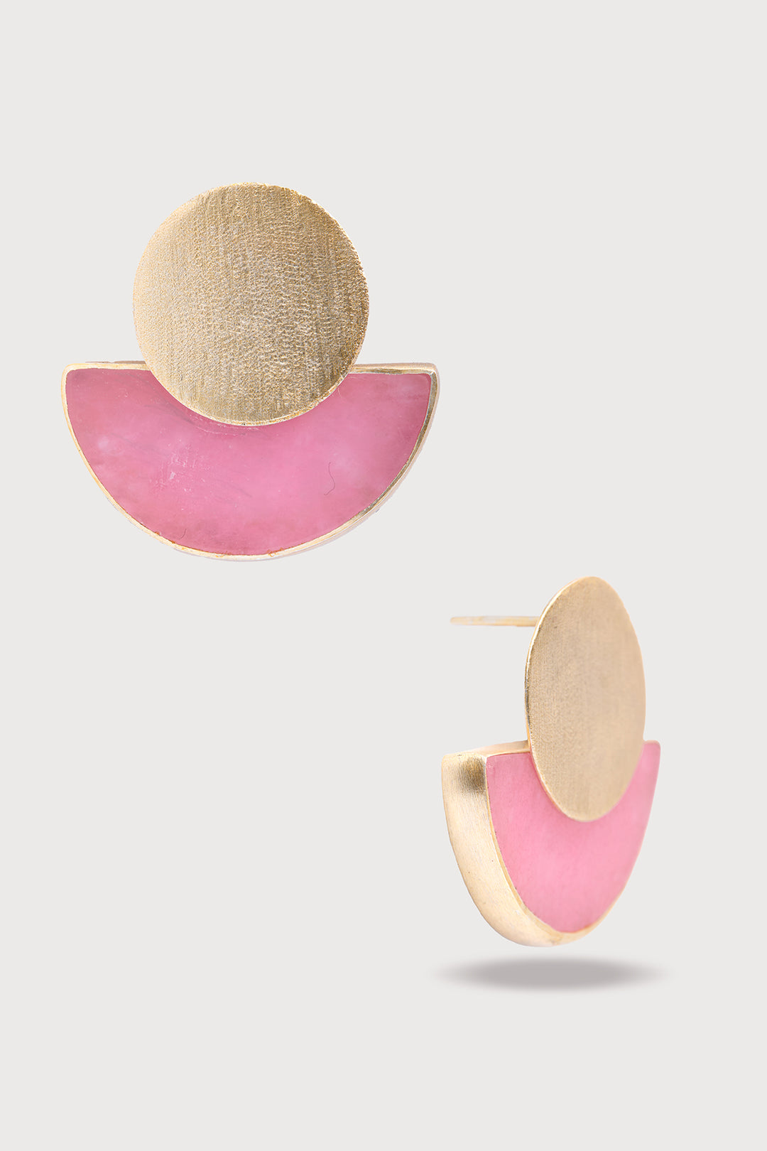 Geometric Half-Moon Earrings