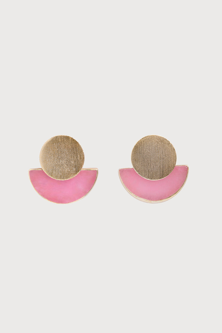 Geometric Half-Moon Earrings