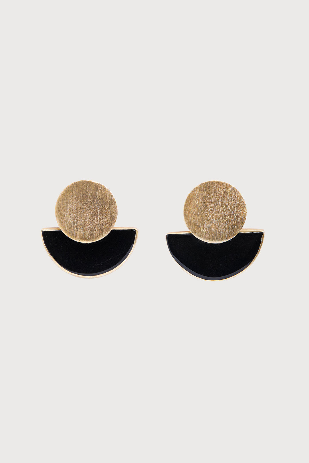 Geometric Half-Moon Earrings