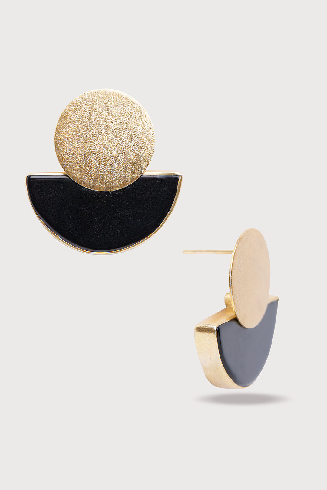 Geometric Half-Moon Earrings