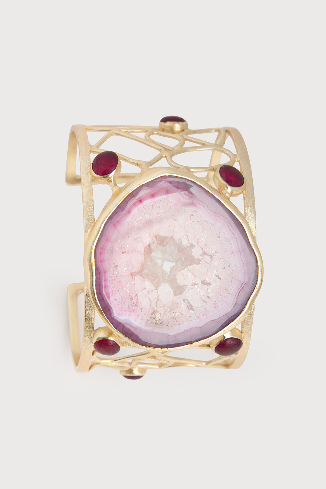 Lattice Agate Cuff Bracelet