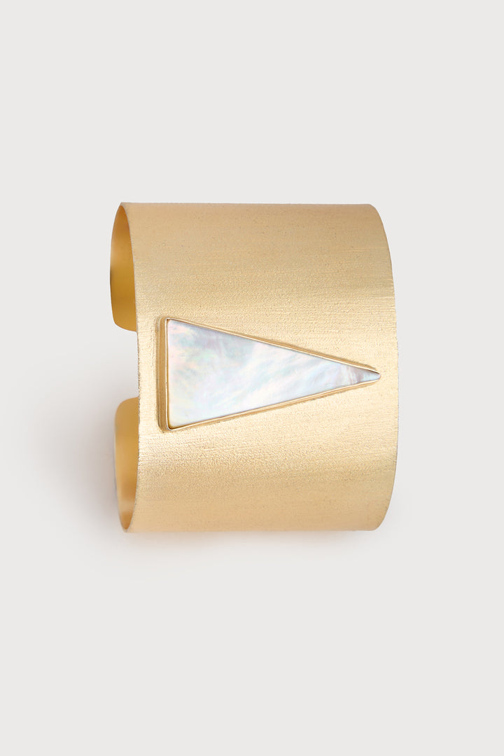 Triangle Inlay Cuff Bracelet