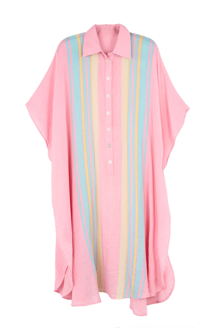 Striped Collared Kaftan