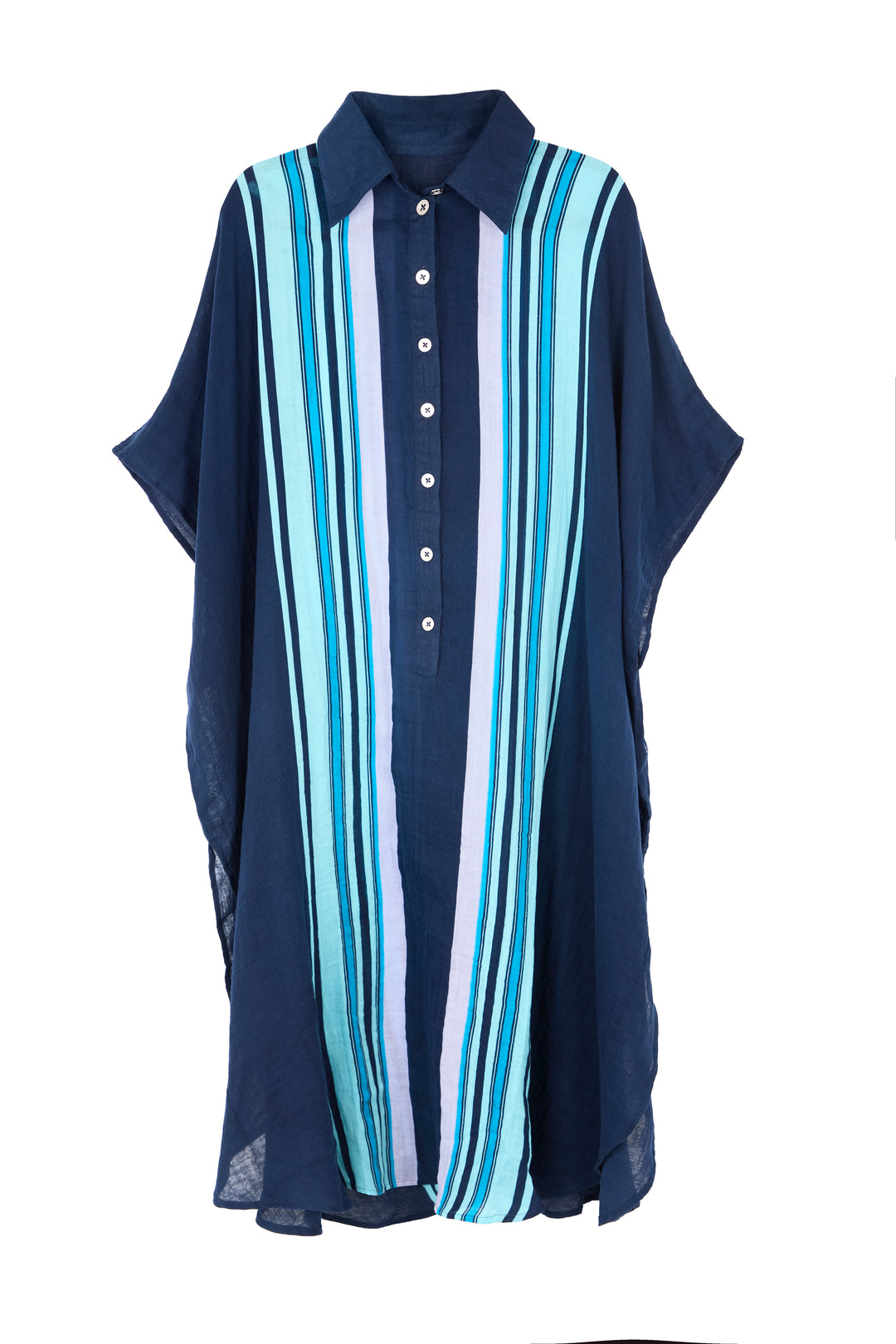 Striped Collared Kaftan