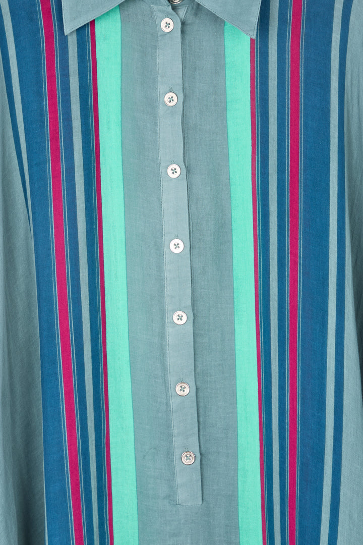 Striped Collared Kaftan