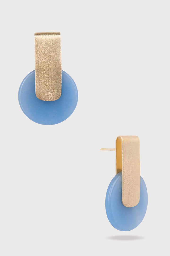 Modernist Disc Drop Earrings