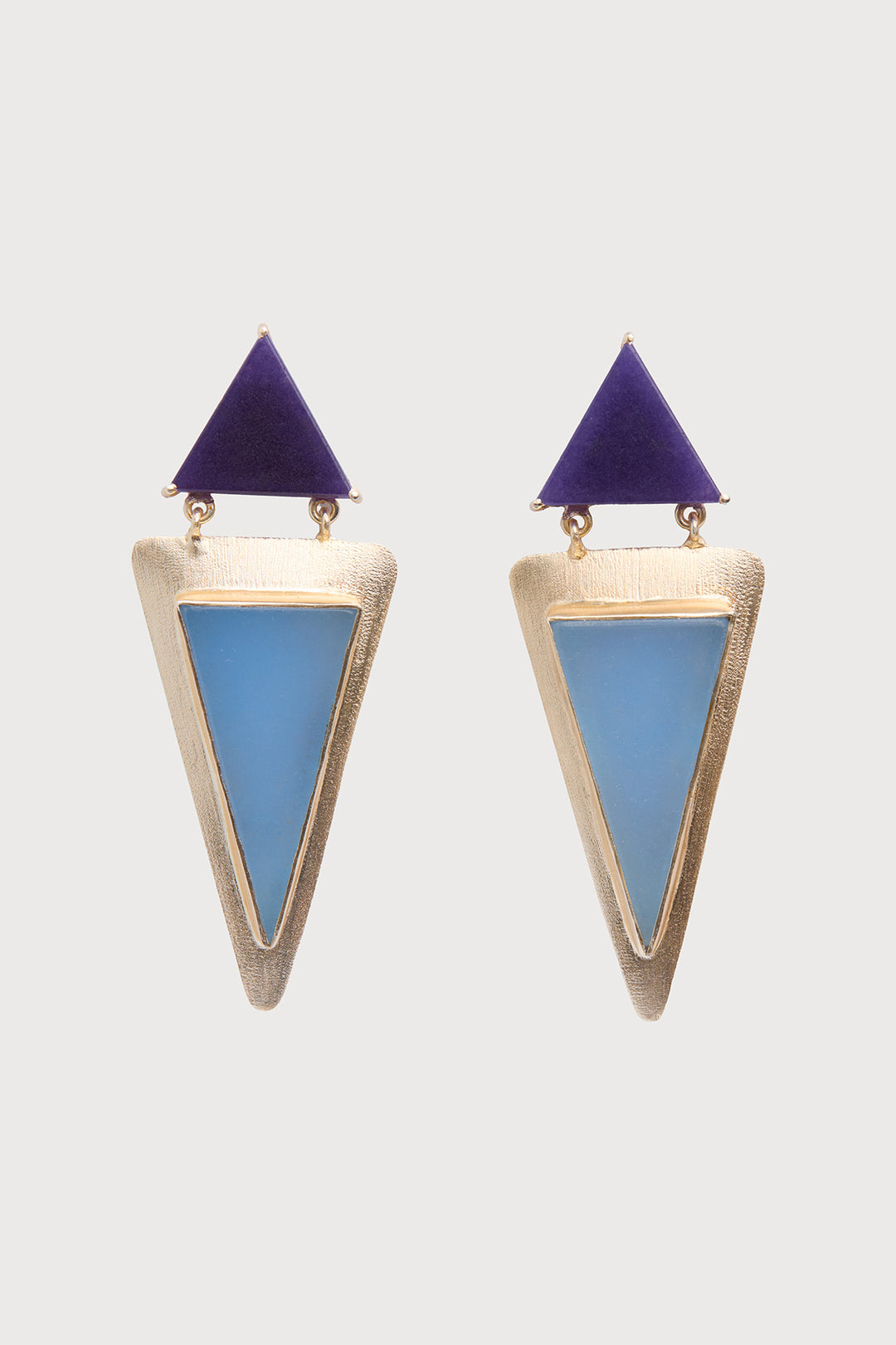 Geometric Double Triangle Earrings