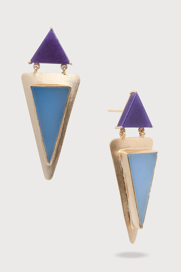 Geometric Double Triangle Earrings