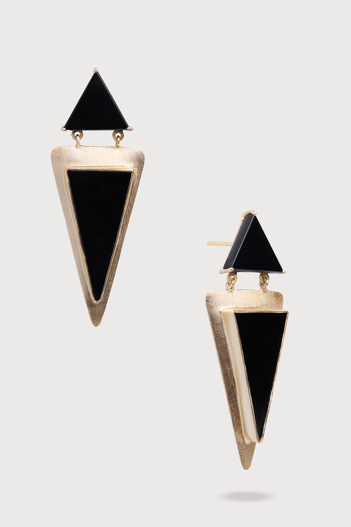 Geometric Double Triangle Earrings