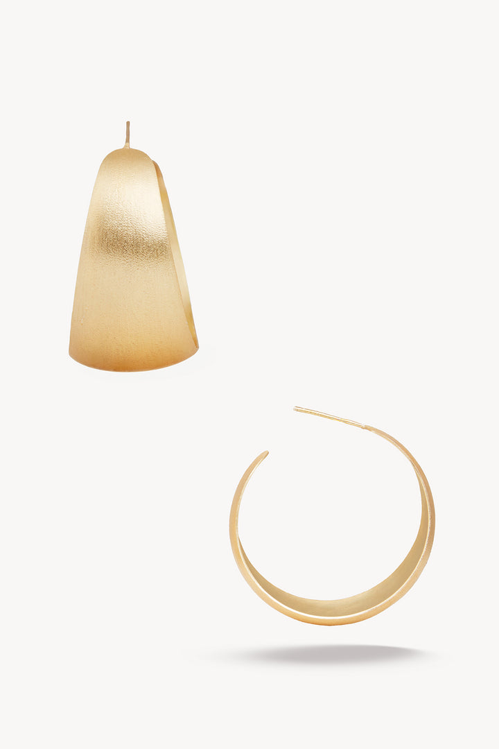 Scultped Curve Hoop Earrings