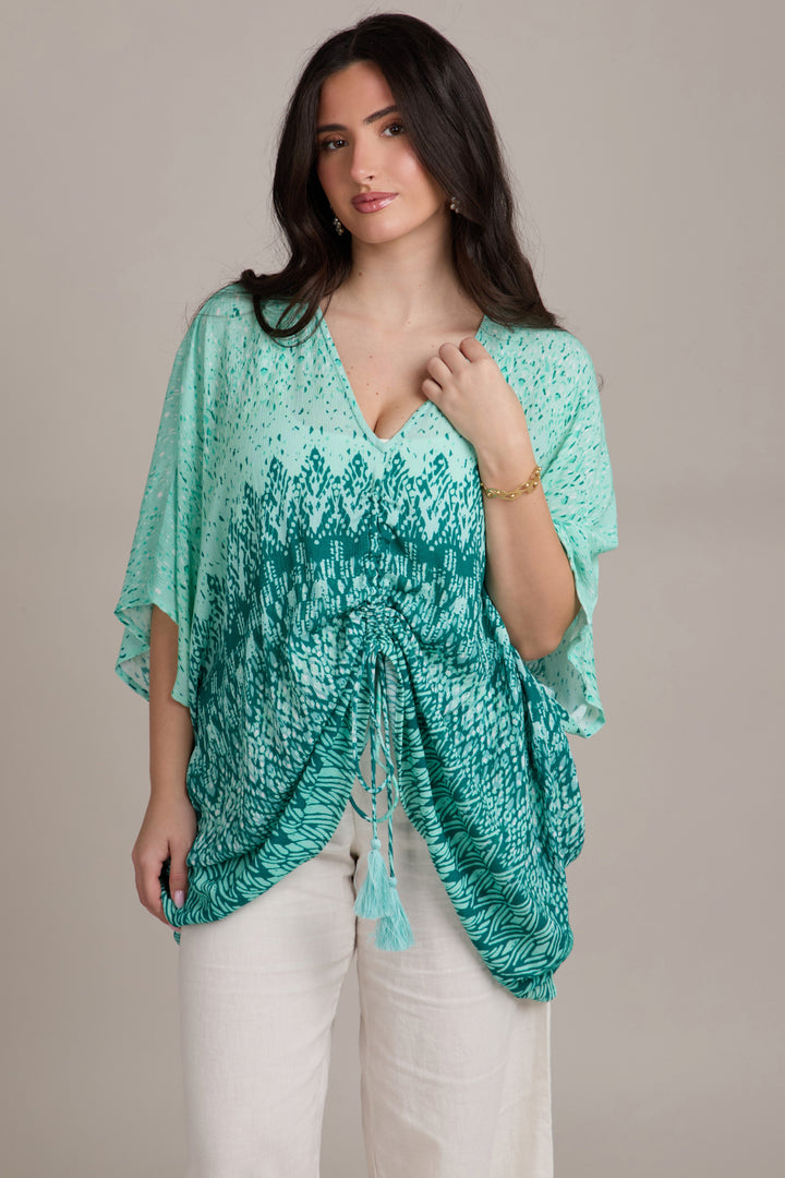 Short Tassel Tie Kaftan