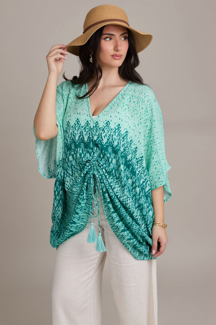 Short Tassel Tie Kaftan