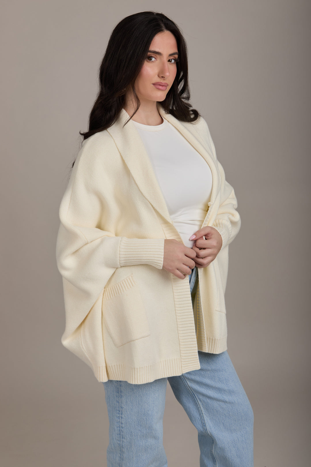 Open Front Oversize Cardigan