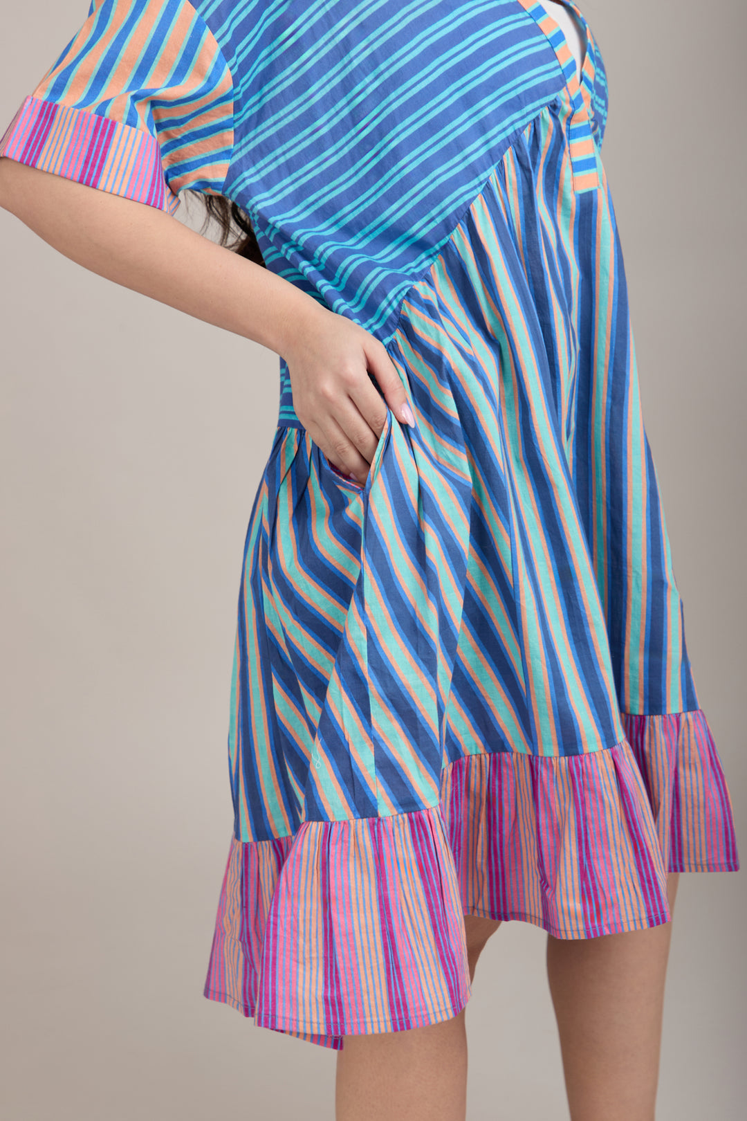 Bold Striped Cover Up Dress