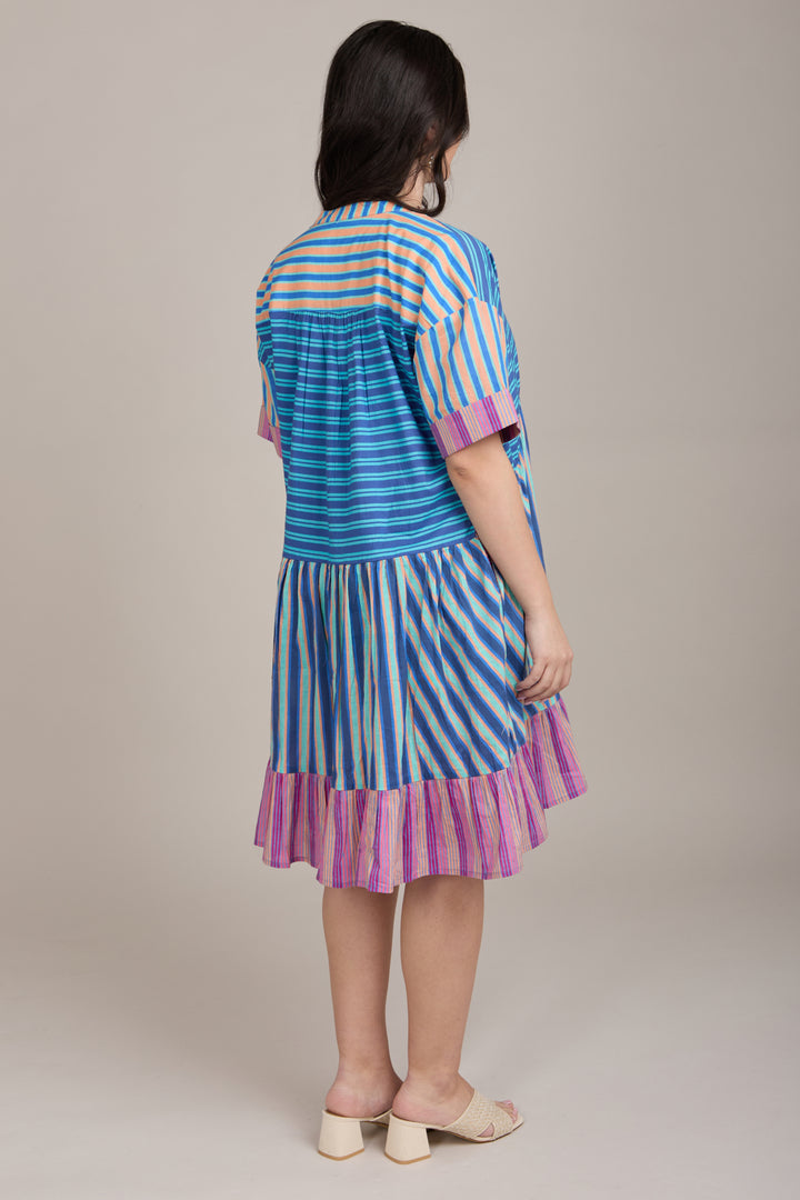 Bold Striped Cover Up Dress