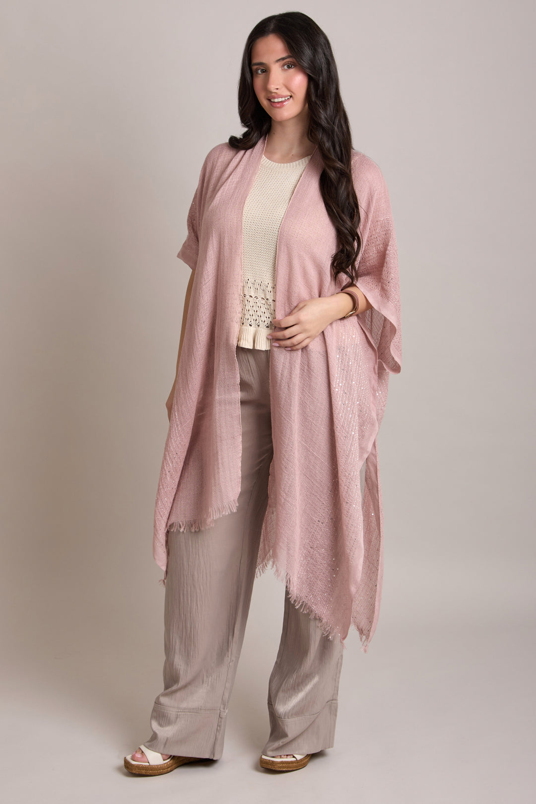 Shimmering Sequined Ruana