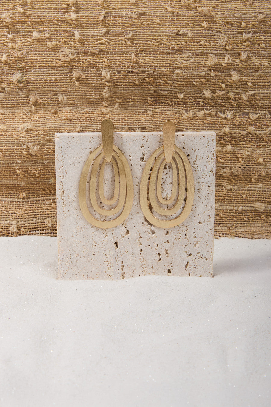 Nested Oval Drop Earrings
