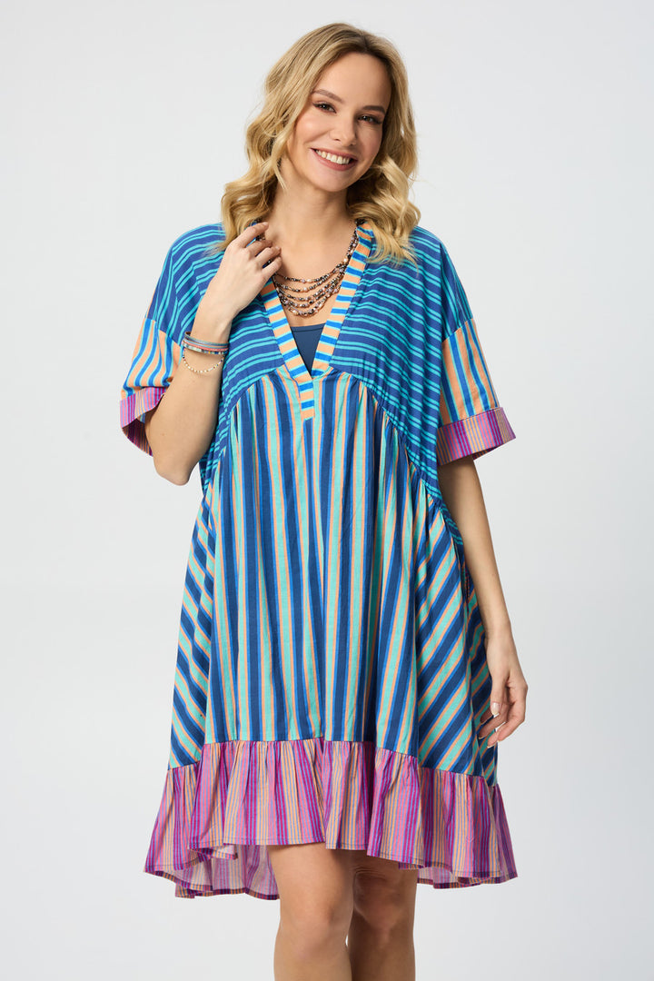 Bold Striped Cover Up Dress